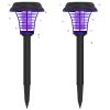 2pcs Solar Bug Zapper Outdoor Lights; Solar Powered Zapper Lamp; For Indoor And Outdoor Use