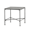 Petra Square Iron Patio Side Table - Black