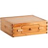 VEVOR Bee Hive, 10-Frame Complete Beehive Kit, 100% Beeswax Natural Wood, Includes 1 Medium Box with 10 Wooden Frames and Waxed Foundations, for Begin