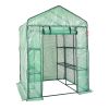 VEVOR Walk-in Green House, 4.6 x 4.6 x 6.6 ft , Greenhouse with Shelves, High Strength PE Cover with Zipper Door and Steel Frame, Assembly in Minutes,