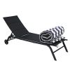 2 PCS Set Outdoor Lounge Chair Cushion Replacement Patio Seat Cushion , BLUE-WHITE Stripe