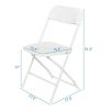 4pcs Injection Molding Classic Garden Plastic Folding Chair White