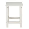 36*36*47cm Single Layer Square HDPE Side Table White