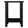 36*36*47cm Single Layer Square HDPE Side Table Black