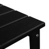 36*36*47cm Single Layer Square HDPE Side Table Black