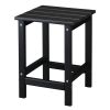 36*36*47cm Single Layer Square HDPE Side Table Black