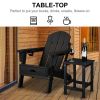 36*36*47cm Single Layer Square HDPE Side Table Black