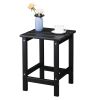 36*36*47cm Single Layer Square HDPE Side Table Black