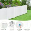 2-Pack Outdoor Picket Fence with 3 Cuspidal Foot Stakes