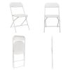 4pcs Injection Molding Classic Garden Plastic Folding Chair White