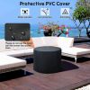 32 Inch 30000BTU Fire Pit Table with Fire Glasses and PVC Cover