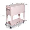 80Qt Pink Box Black Square Foot Tube With Drain Pipe Freezer Incubator