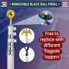 20 ft. Telescopic Aluminum Flagpole with U.S. Flag Ball