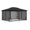 Gazebo with Nets 9.8'x13.1'x8.7' Anthracite