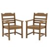 HIPS Dining Set, Rectangular All Weather Dining Table 5 Pieces(4 Dinning chair+ 1 Dining Table), Outdoor/Indoor Use,TEAK