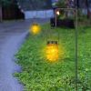 4 Pieces 32 Inch To 62 Inch Adjustable Outdoor Garden Hooks And 4 Pieces Outdoor Hanging Jar Light With 20 LEDs;  Not Include Battery