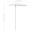 Garden Half Parasol with Pole 70.9"x35.4" Sand