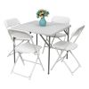 4pcs Injection Molding Classic Garden Plastic Folding Chair White