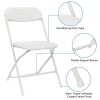 4pcs Injection Molding Classic Garden Plastic Folding Chair White