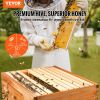 VEVOR Bee Hive, 10-Frame Complete Beehive Kit, 100% Beeswax Natural Wood, Includes 1 Medium Box with 10 Wooden Frames and Waxed Foundations, for Begin