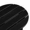 46*46*46cm Single Layer Round HDPE Side Table Black