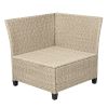 6-Piece Patio Furniture Set Outdoor Wicker Rattan Sectional Sofa with Table and Benches for Backyard, Garden, Poolside