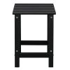 36*36*47cm Single Layer Square HDPE Side Table Black