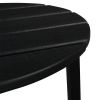 46*46*46cm Single Layer Round HDPE Side Table Black