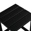 36*36*47cm Single Layer Square HDPE Side Table Black