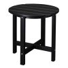 46*46*46cm Single Layer Round HDPE Side Table Black