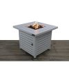 Living Source International 25" H x 30" W Steel Propane/Natural Gas Fire Pit Table ( White )