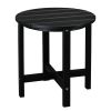 46*46*46cm Single Layer Round HDPE Side Table Black