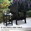 36*36*47cm Single Layer Square HDPE Side Table Black