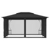 Gazebo with Nets 9.8'x13.1'x8.7' Anthracite