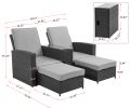 Black 5 Piece  resin wicker Seating Group