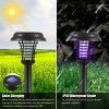 2pcs Solar Bug Zapper Outdoor Lights; Solar Powered Zapper Lamp; For Indoor And Outdoor Use