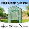 VEVOR Walk-in Green House, 4.6 x 4.6 x 6.6 ft , Greenhouse with Shelves, High Strength PE Cover with Zipper Door and Steel Frame, Assembly in Minutes,