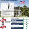 20 ft. Telescopic Aluminum Flagpole with U.S. Flag Ball