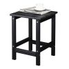 36*36*47cm Single Layer Square HDPE Side Table Black