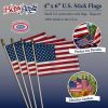 American Polycotton Stick Flag, 4" x 6" by Betsy Flags, 4-Pack