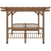 Wooden pavilion With seats