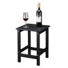 36*36*47cm Single Layer Square HDPE Side Table Black