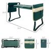 Foldable Garden Kneeler and Seat Gardening Bench with Two Tool Pouches and 6" Widen Soft Kneeling Pad