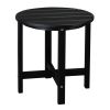 46*46*46cm Single Layer Round HDPE Side Table Black