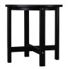 46*46*46cm Single Layer Round HDPE Side Table Black