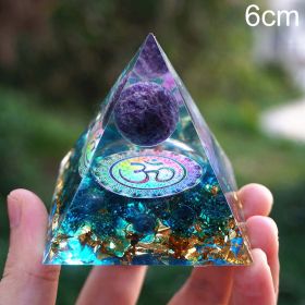 Natural Tiger Eye Orgonite Pyramid Heal Crystals Ball Energy Generator Reiki Chakra Multiplier Orgone Amethyst Meditation Stone (Color: 6cm2, Ships From: China)