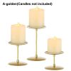 3Pcs Metal Candle Holders Iron Pillar Candle Plate Candle Stand Candlestick Table Centerpieces Wedding Party Festival Home Decor