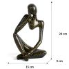 Nordic Art Abstract Thinker Statue Home Crafts Resin Statues Abstract Figure Sculpture Thinker Table Office Home Desktop Decor