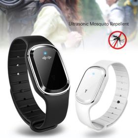 Super Shield Mosquito Repellent Watch Band Ultrasonic And Electronic (Color: Basic Black)