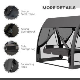 Garden rocking chair with canopy (Color: as picture)